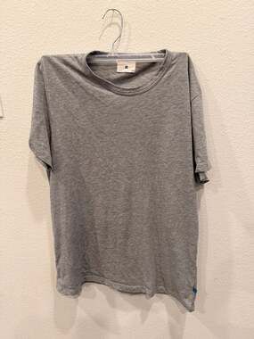 Jason Scott Heather Grey Pima Cotton Crew Neck T-Shirt Size Medium